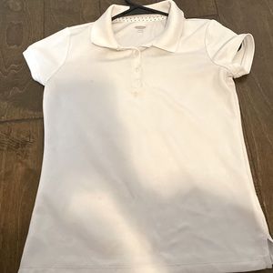 I am selling a white polo shirt.